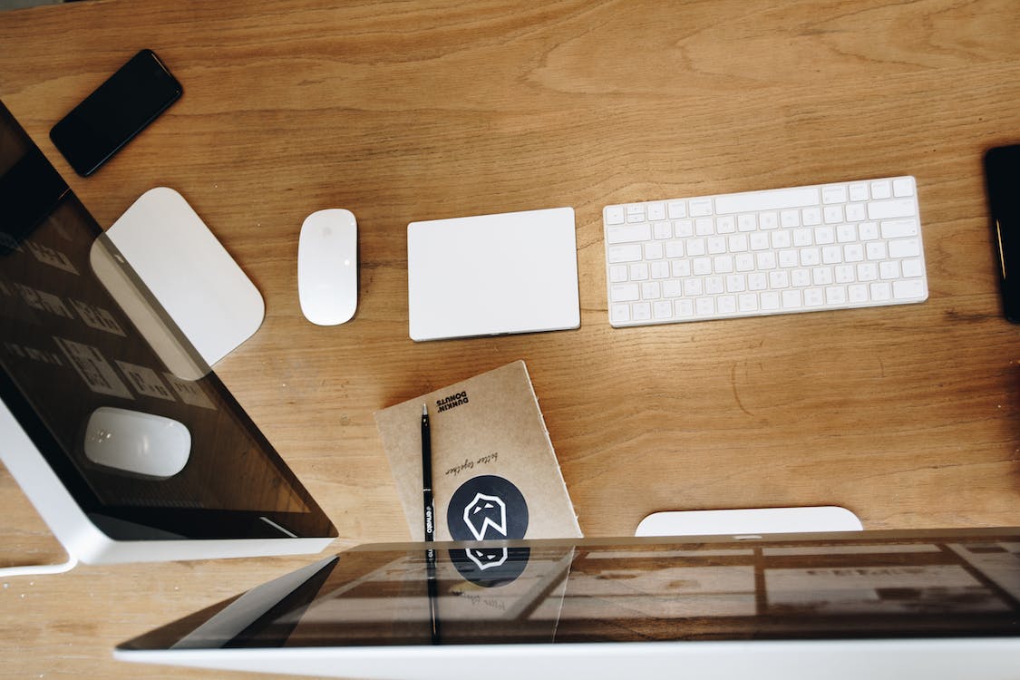 Free All Apple Products Computer Set Stock Photo