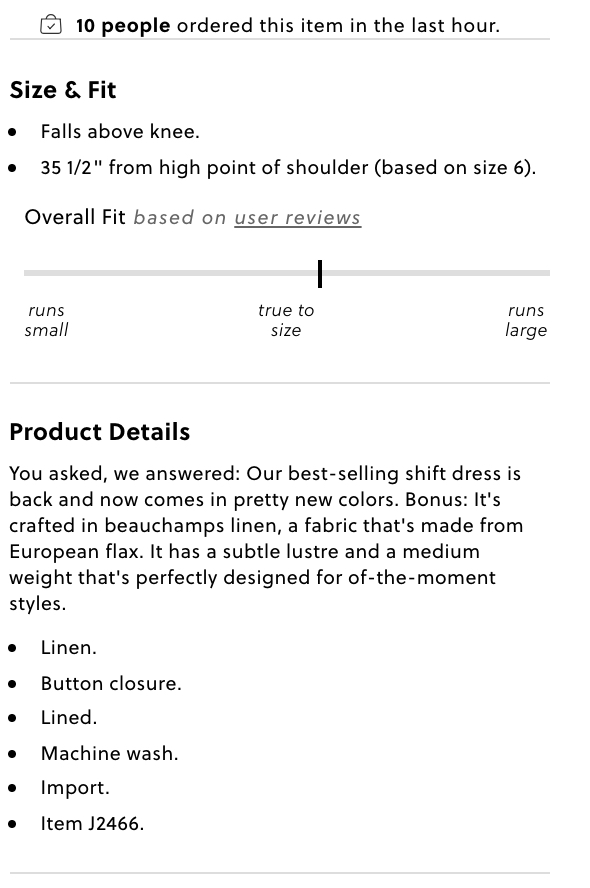 product description sample