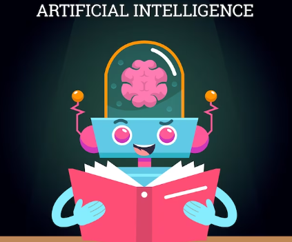 flat artificial intelligence background