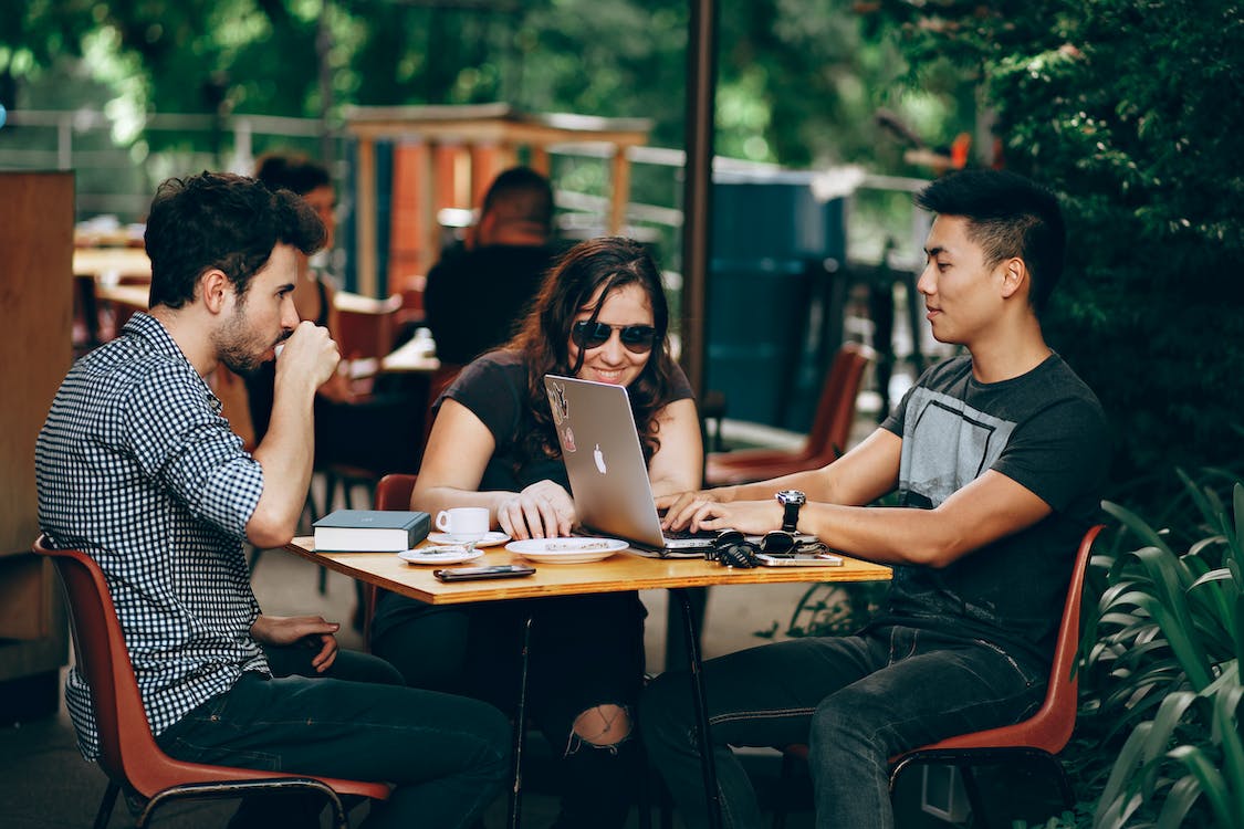 Free Group of Friends Hanging Out Stock Photo