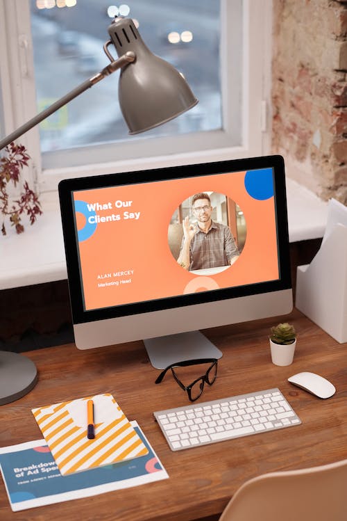 Free Simple Workspace at Home Stock Photo