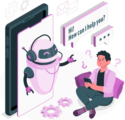 chat bot concept illustration