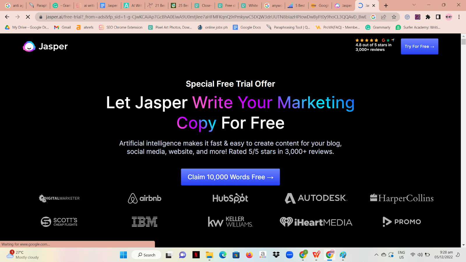 Jasper may generate marketing and presentational concepts using frameworks such as AIDA.
