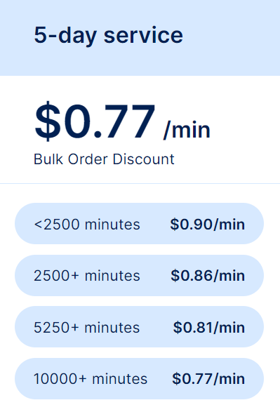 5-Day Service