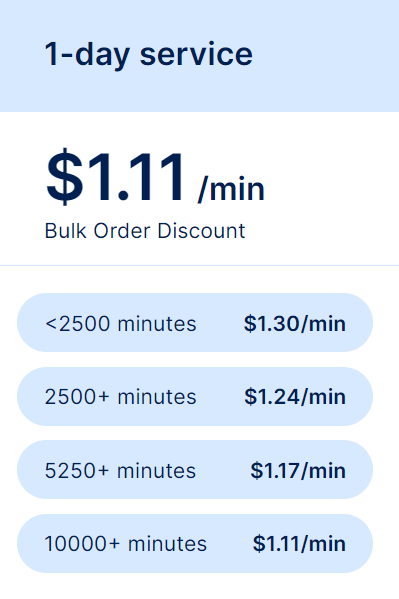 1-Day Service