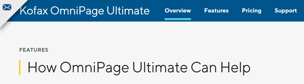 Key Features Of Kofax OmniPage Ultimate