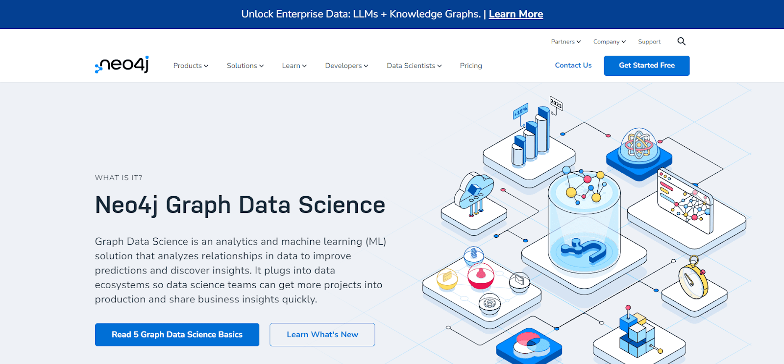 A screenshot of Neo4j Graph Data Science's website