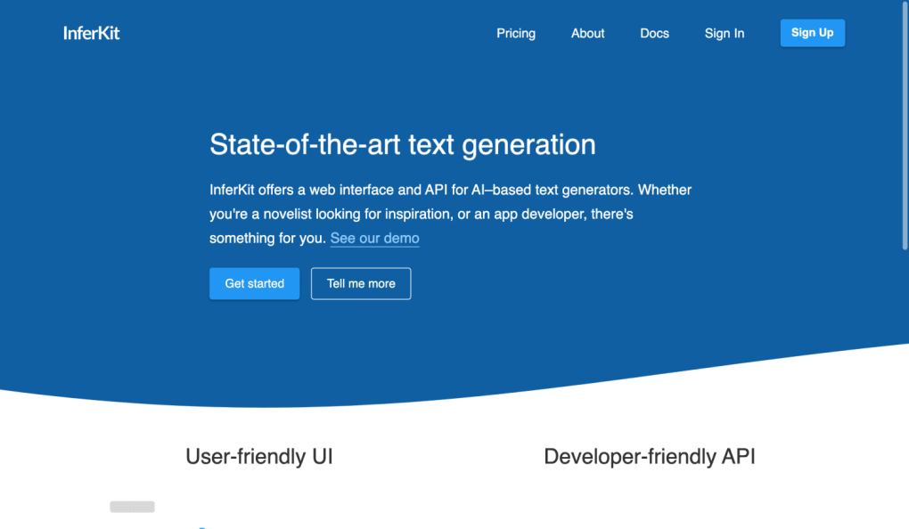 InferKit Demo Online