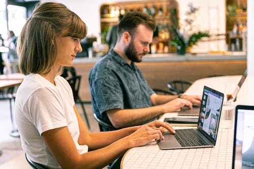Free Photo Of Woman Using Laptop Stock Photo