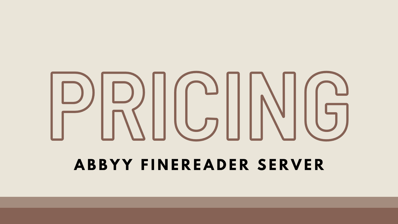 ABBYY FineReader Server Pricing