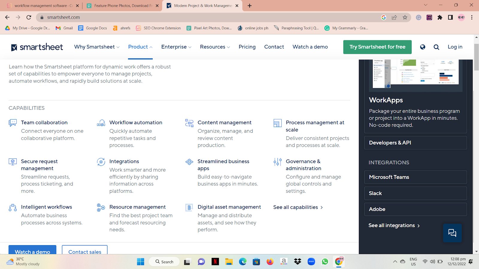 Smartsheet workflow management software a review