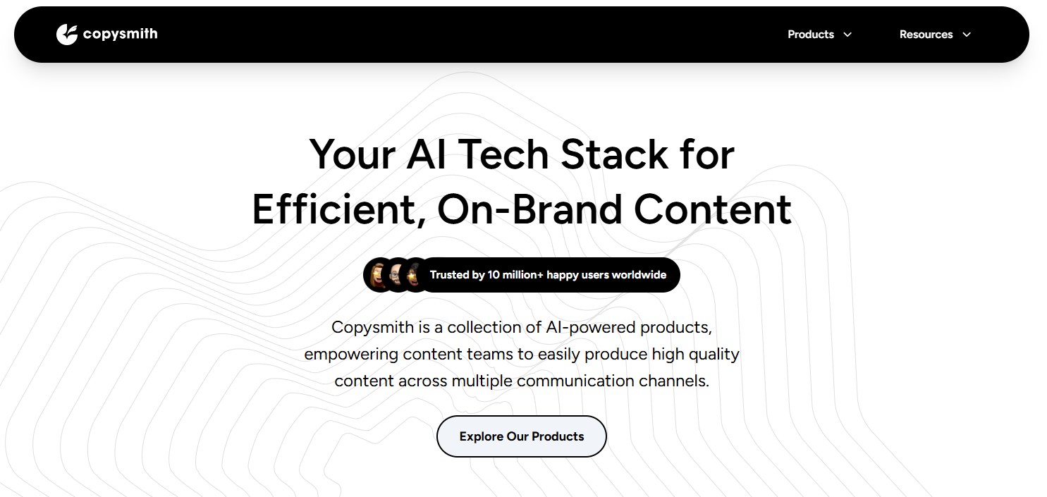 Copysmith.ai Homepage