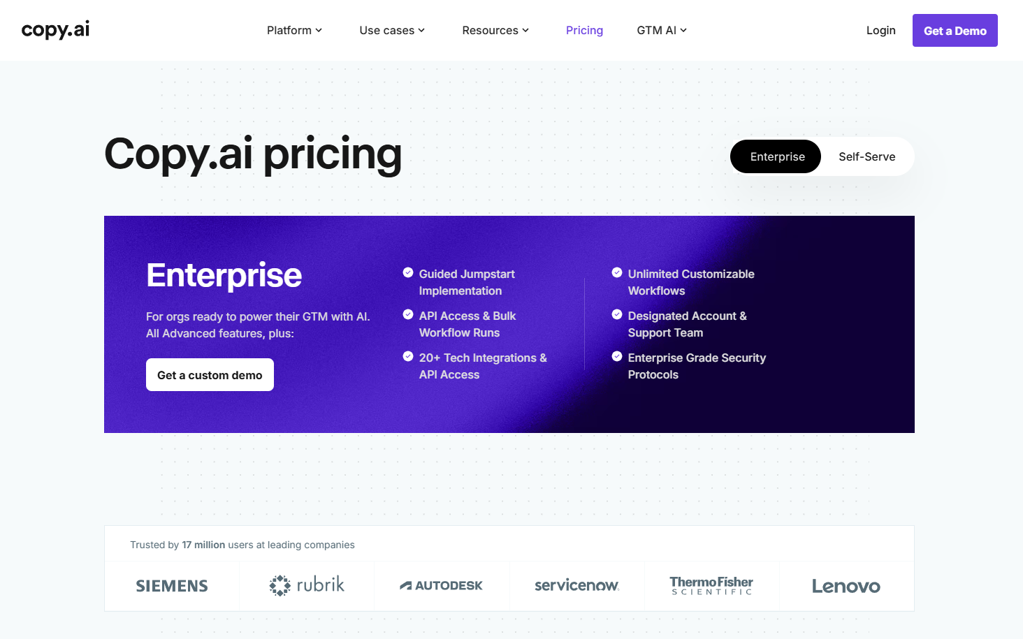 Copy.ai Pricing