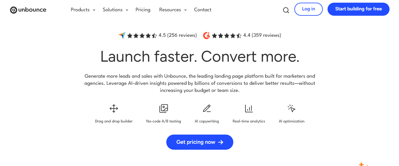 Unbounce Homepage