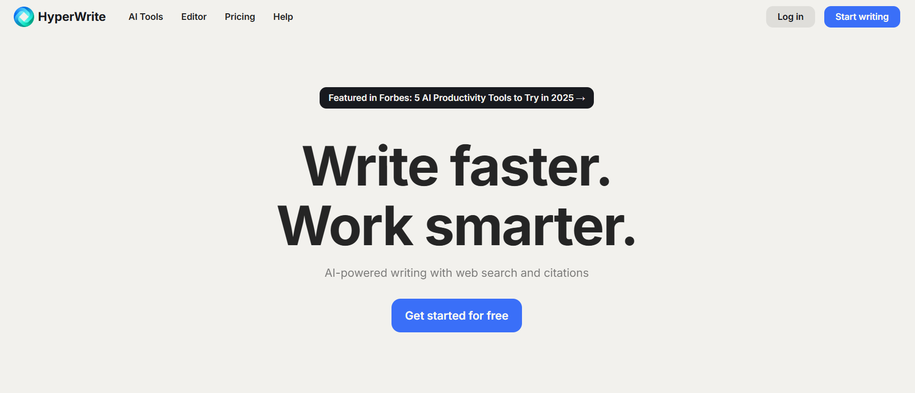 HyperWrite Homepage