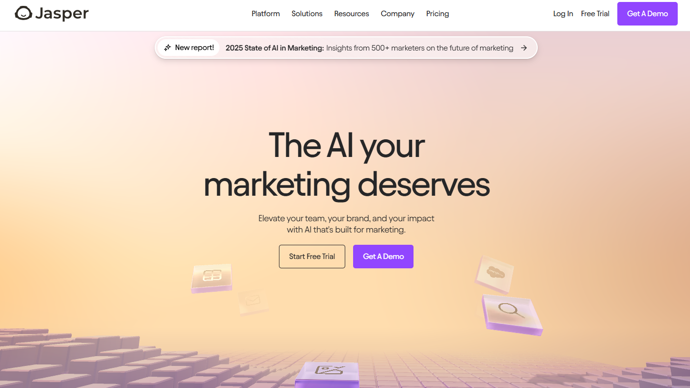 Jasper AI Homepage