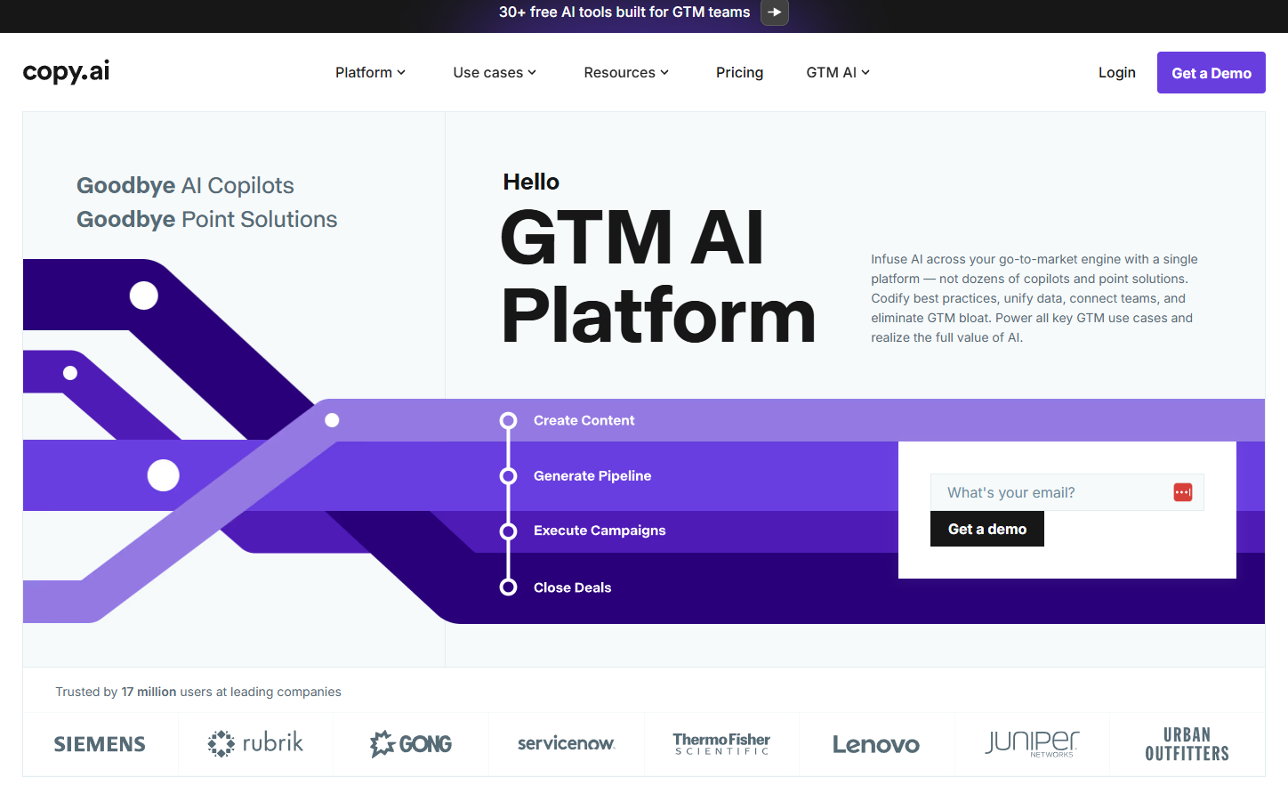 Copy.ai Homepage