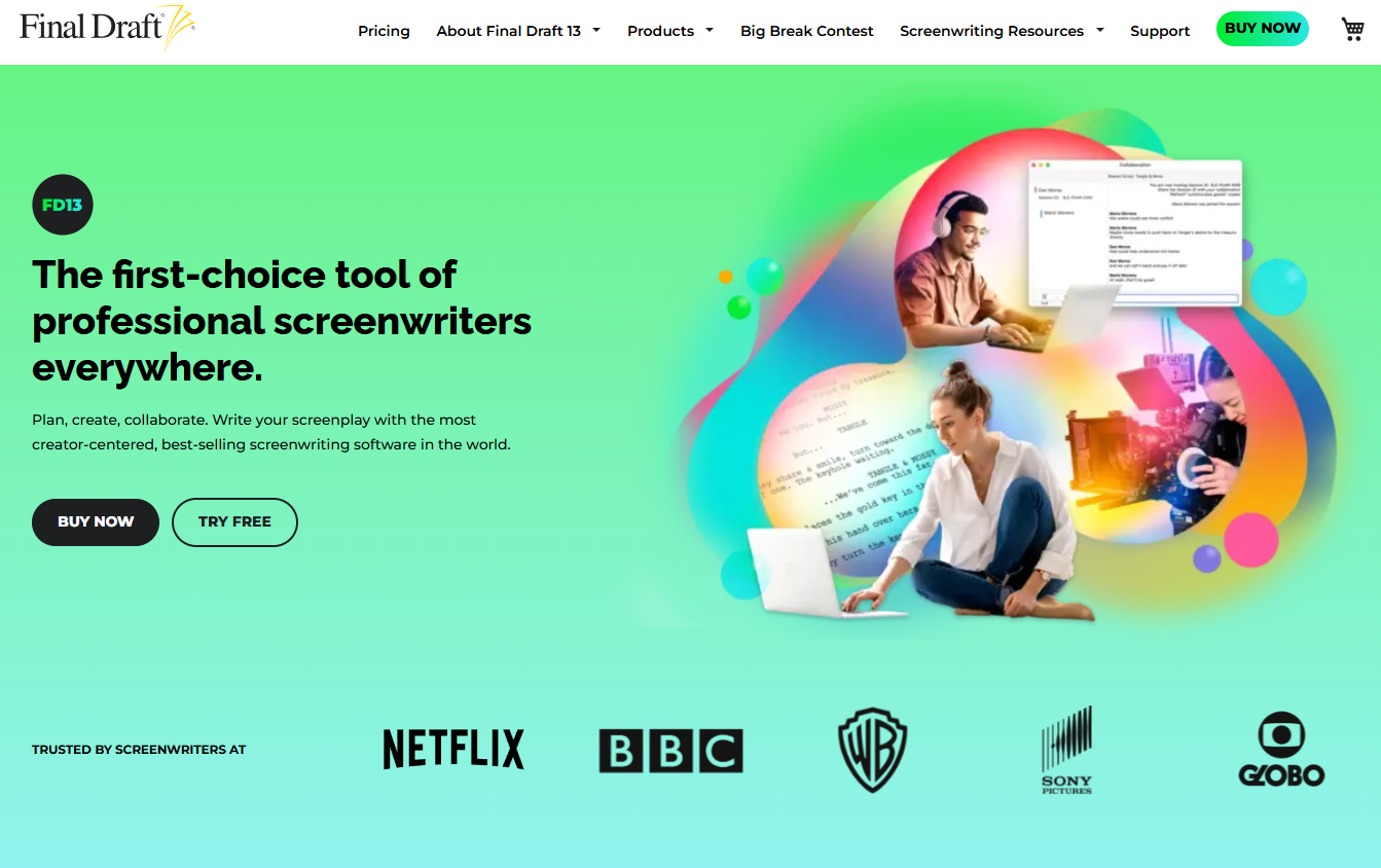 Final Draft Homepage