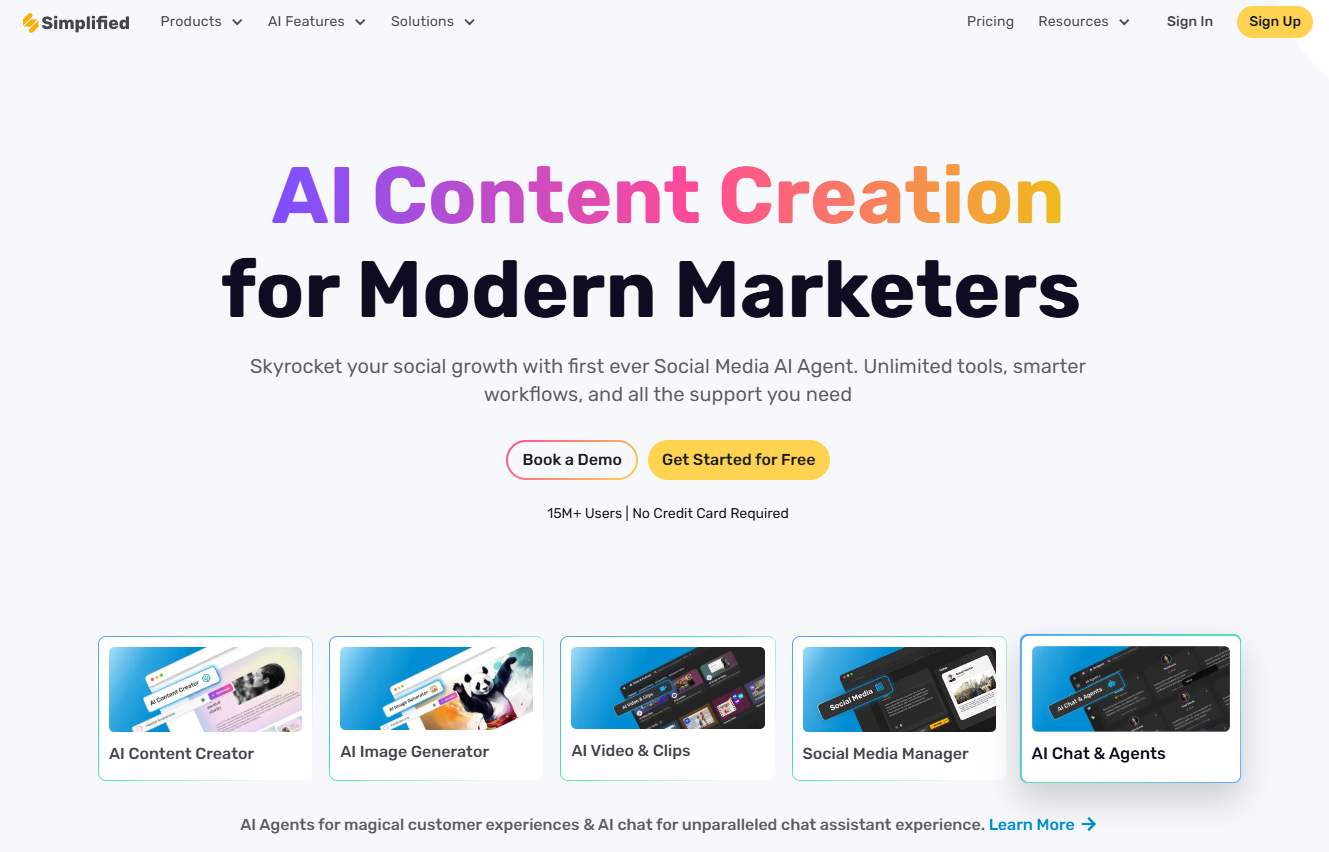 Simplified Homepage