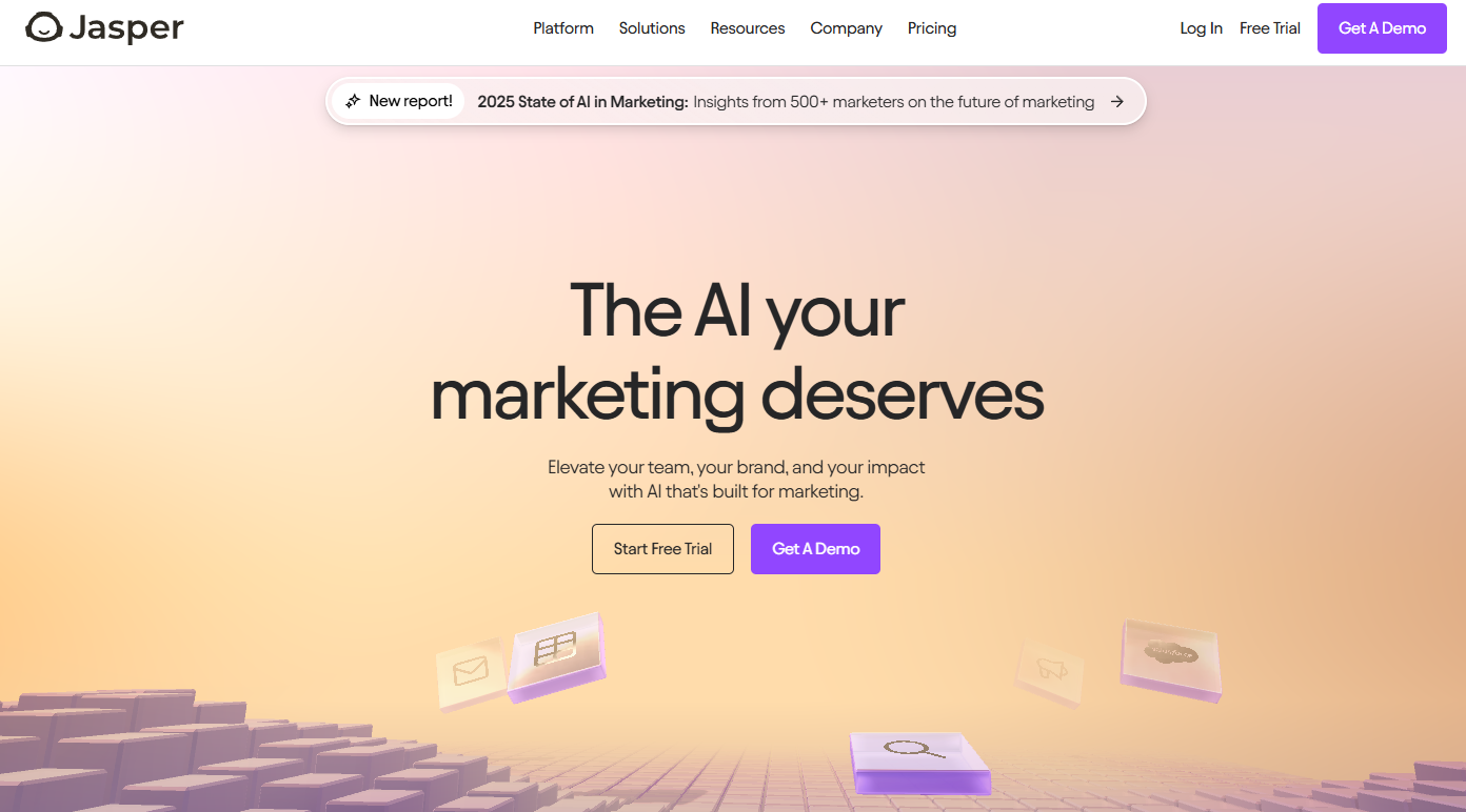 Jasper AI Homepage