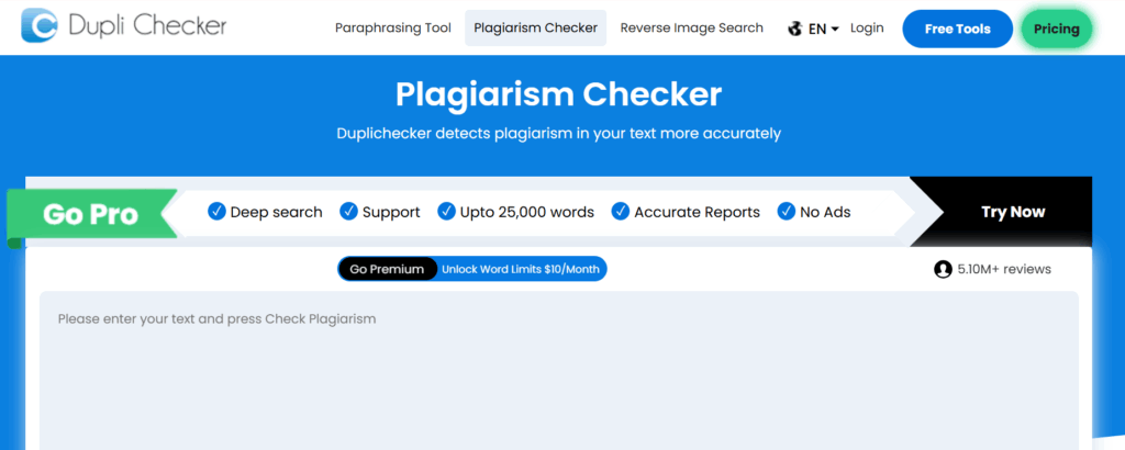 DupliChecker Homepage