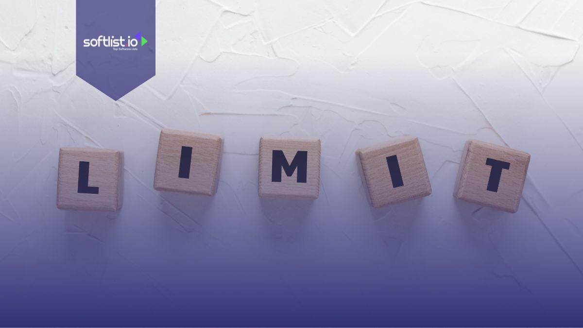 Text LIMIT made of wood cubes on white background