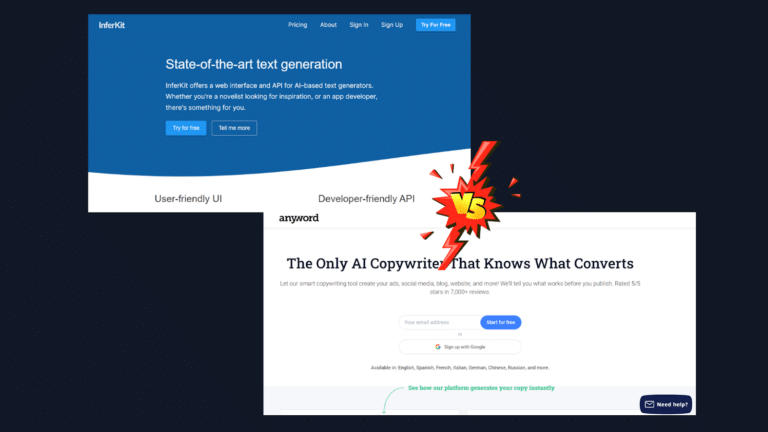 Inferkit VS Anyword AI: Full Review & Pricing