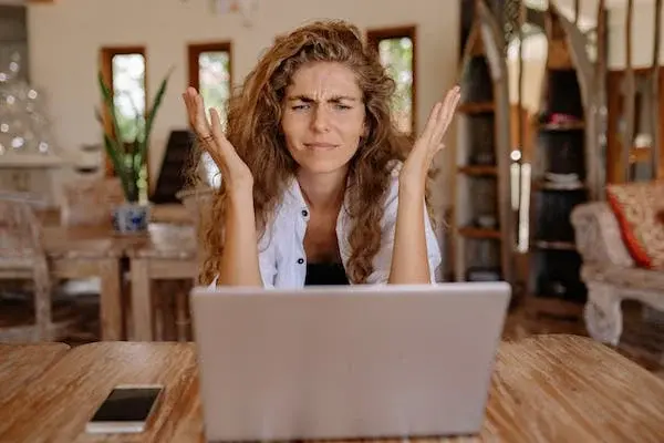 a confused woman