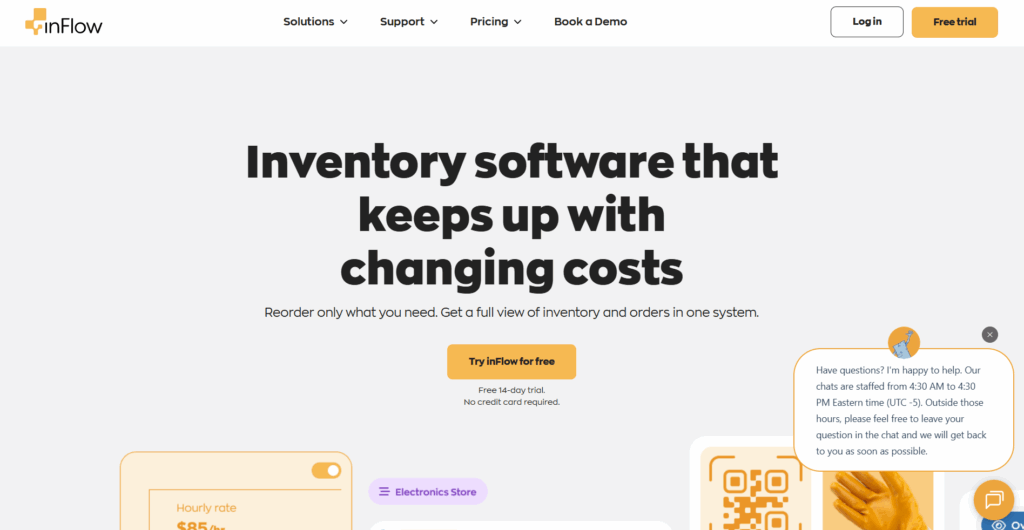 inFlow Inventory homepage