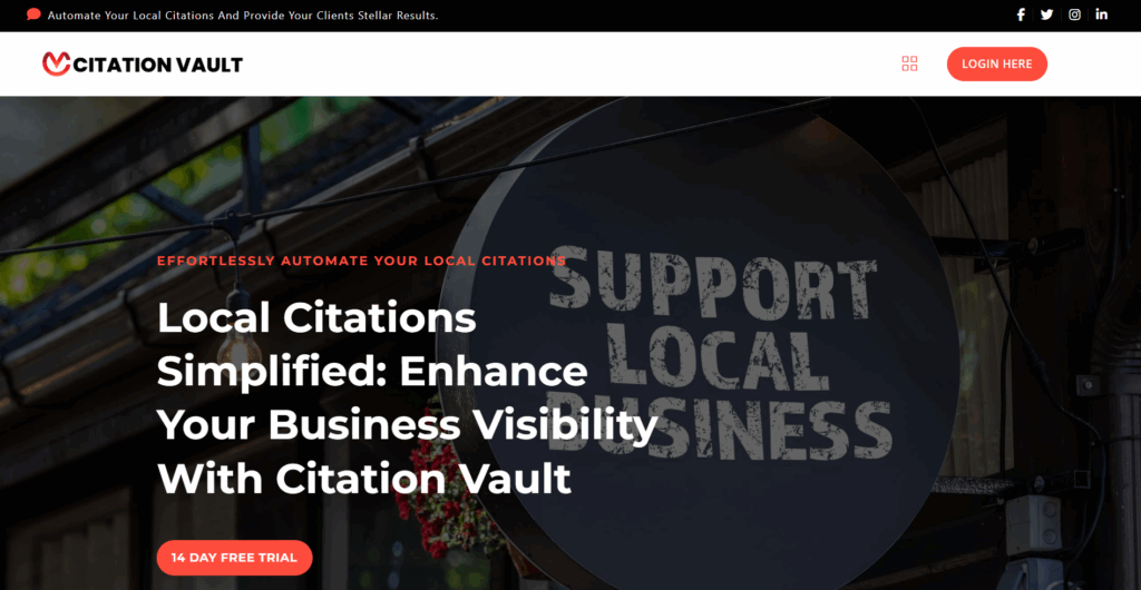 Citation Vault homepage