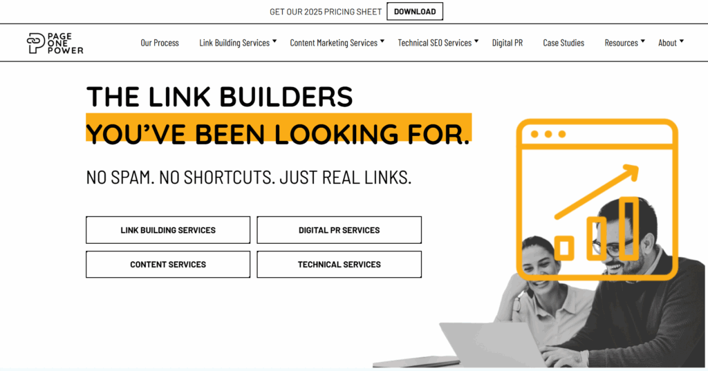 Page One Power homepage