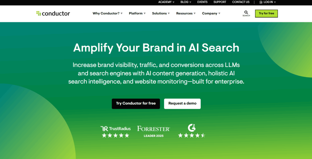 Conductor homepage