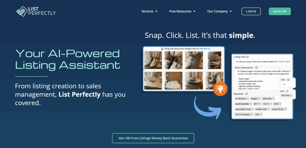 ListPerfectly homepage