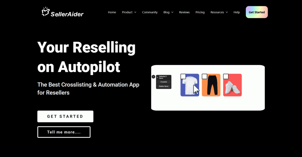 SellerAider homepage