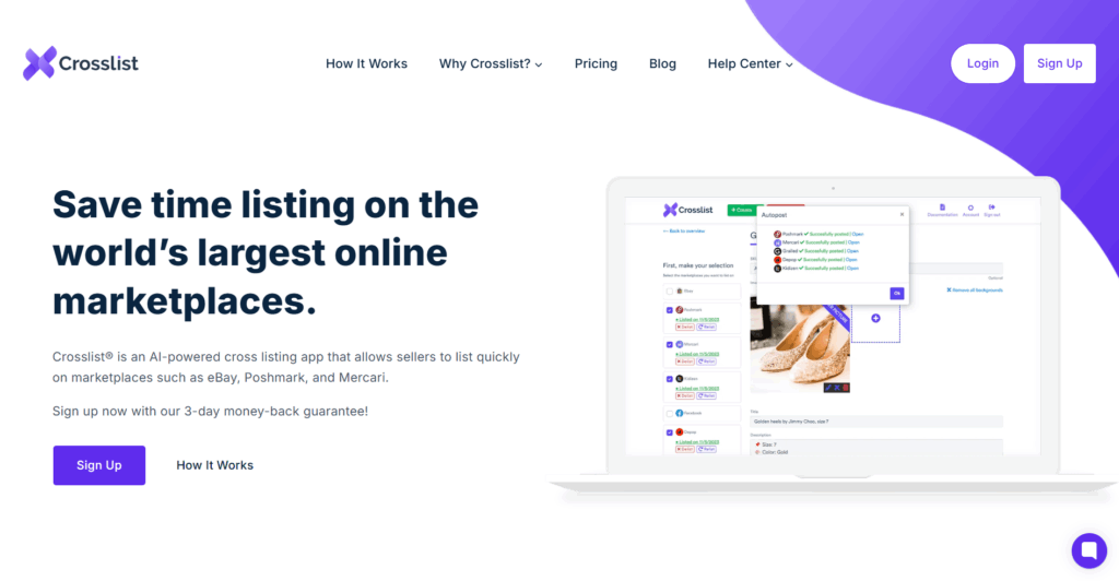 Crosslist homepage