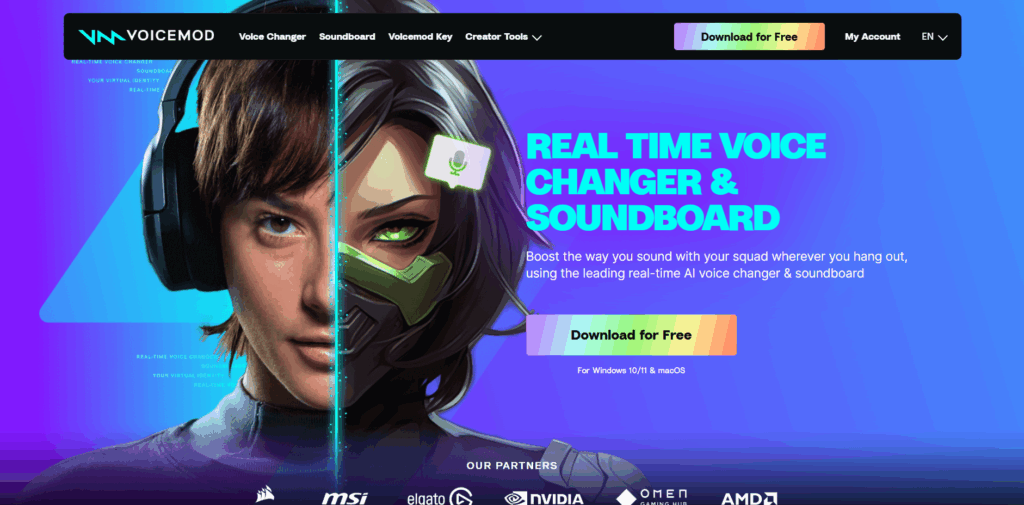 Voicemod homepage