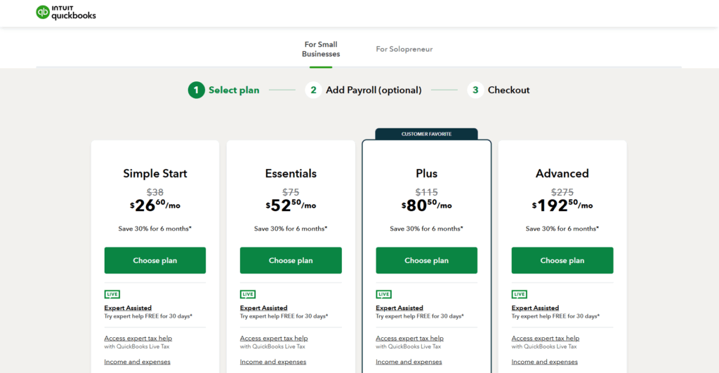 Quickbooks Partners Complete Pricing and Feature Comparison