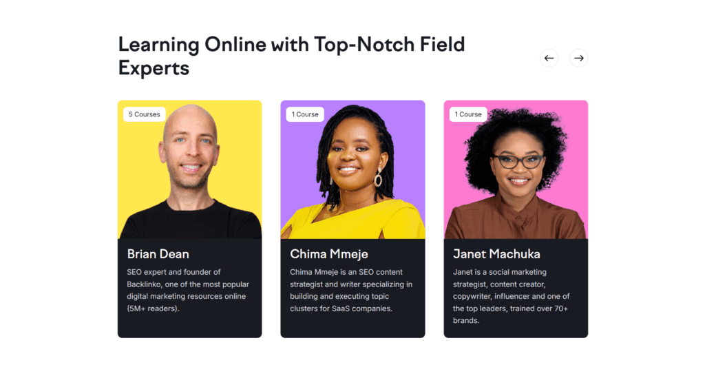 SemRush Academy homepage