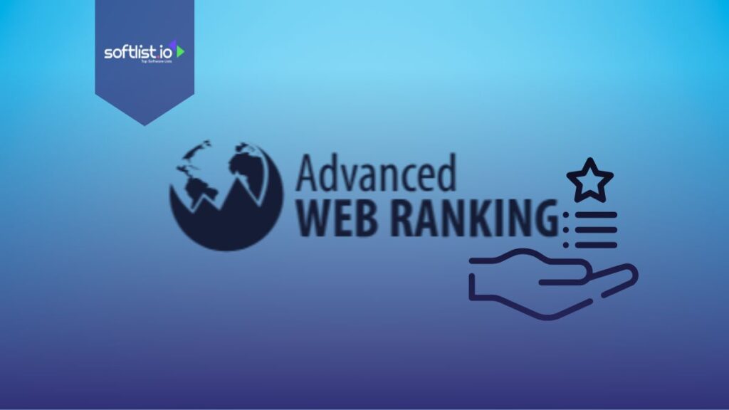 Advanced Web Ranking logo with Hand and star graphic.
