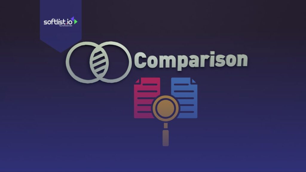 Comparison word in a black backgorund and file finder graphics.