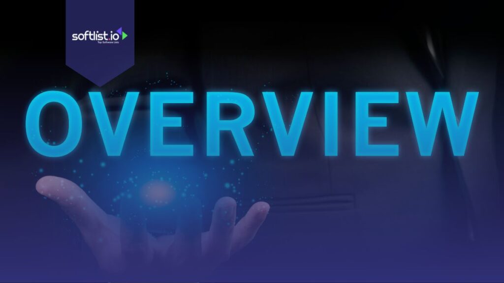 Businessman hand holding OVERVIEW word.