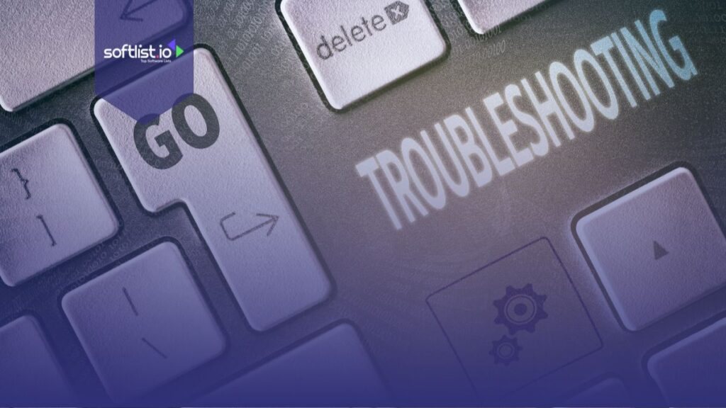 Close up of a keyboard with a Troubleshooting word