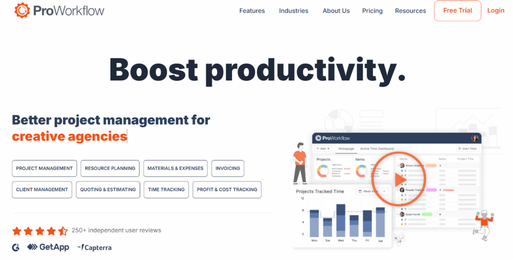 ProWorkflow homepage