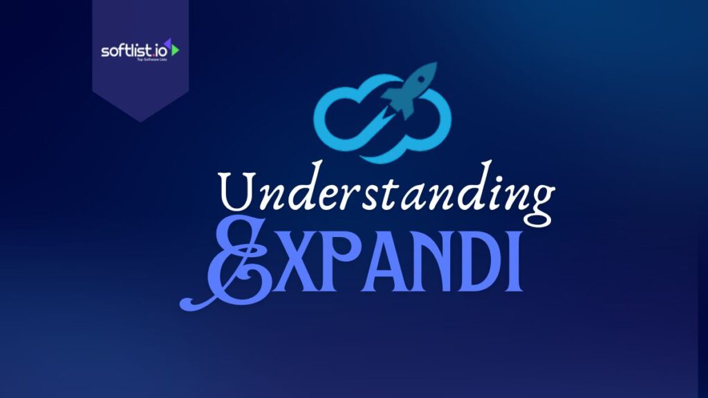 Understanding Expandi and Expandi logo in a blue background.