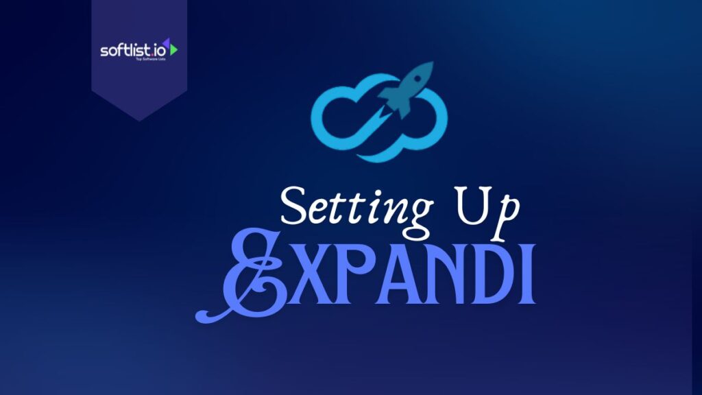 Setting Up Expandi LinkedIn and Expandi logo in a blue background.