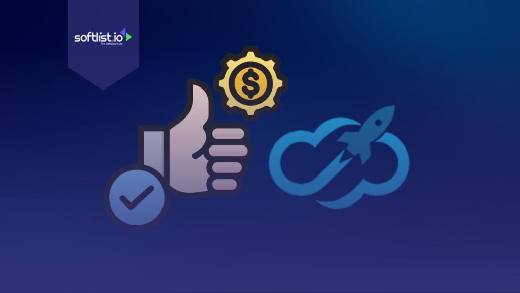 Expandi IO logo, dollar sign, thumb and blue check graphic.