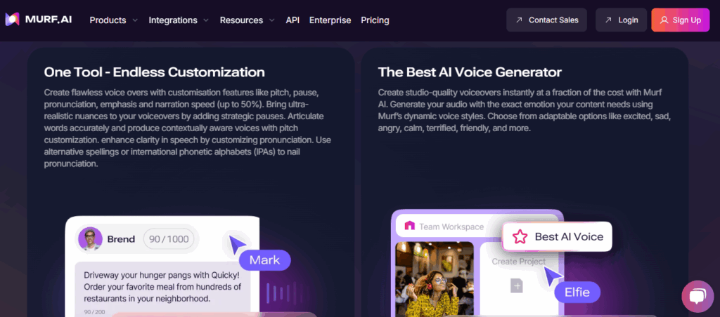 Murf.ai login: Key Voice Studio Actions
