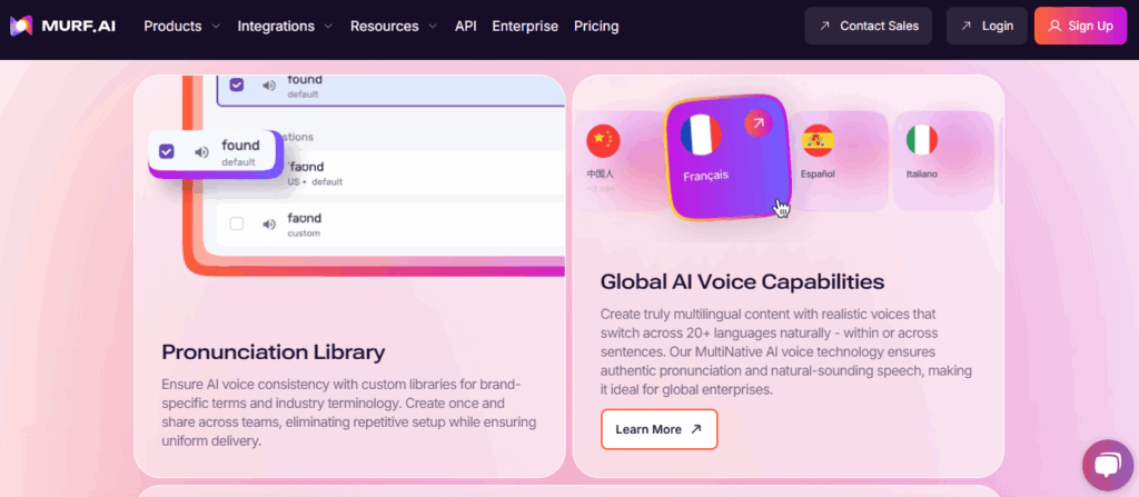 Murf ai features: Expanded Voice Library