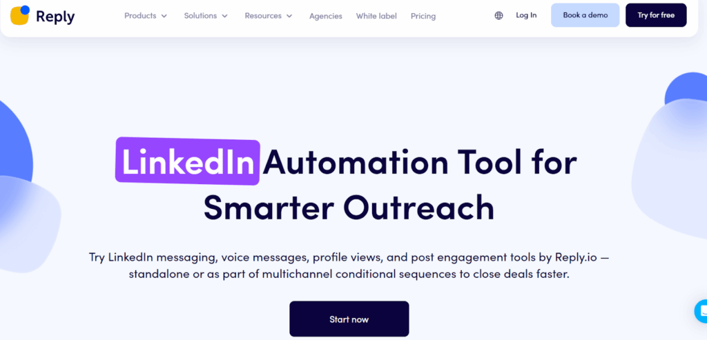 Reply.io dashboard on LinkedIn Automation