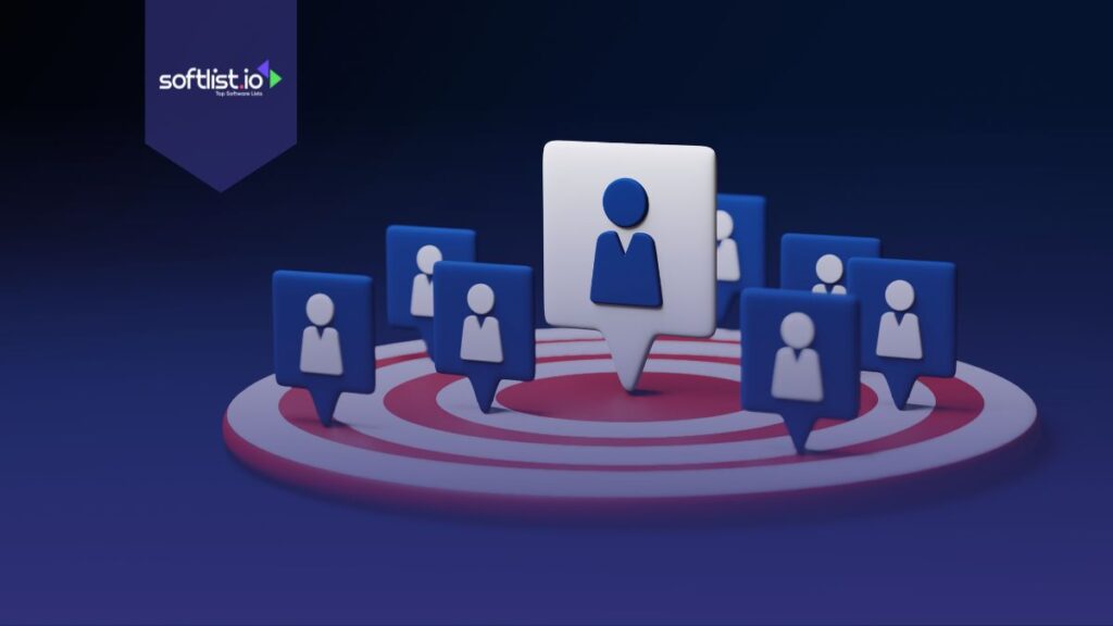 Marketing strategy with people icons.